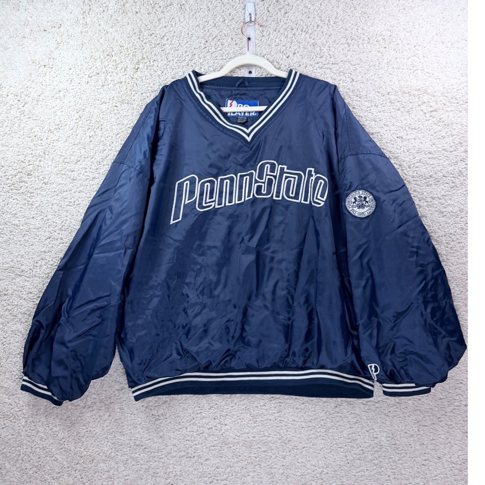 Pro Player Penn State Windbreaker Mens XXL Blue Vintage Lined NCAA Jacket